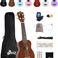Winzz Ukelele Kit ukelele para Principiantes ukelele color marrón ukelele amazon